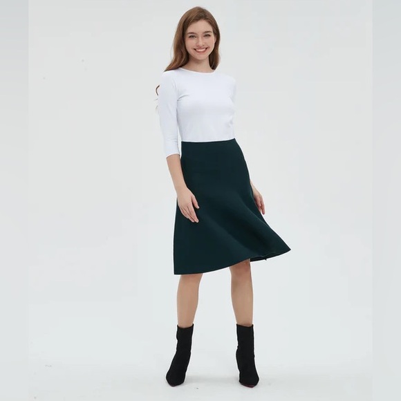 Mia Mod Hunter green skater skirt size M - Picture 1 of 12